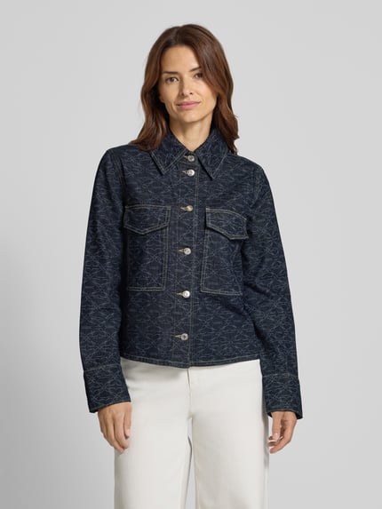 HUGO Jeansjacke mit Umlegekragen Modell 'Gadison' Dunkelblau 4
