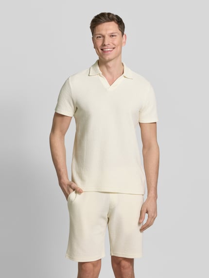 MCNEAL Regular Fit Poloshirt aus Baumwoll-Mix Ecru 4