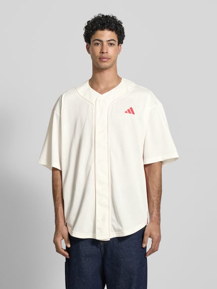 adidas Sportswear Regular Fit Freizeithemd mit Kontraststreifen Offwhite 4