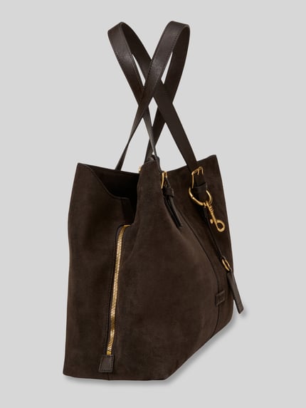 Marc O'Polo Shopper aus Rindsvelours Dunkelbraun 3