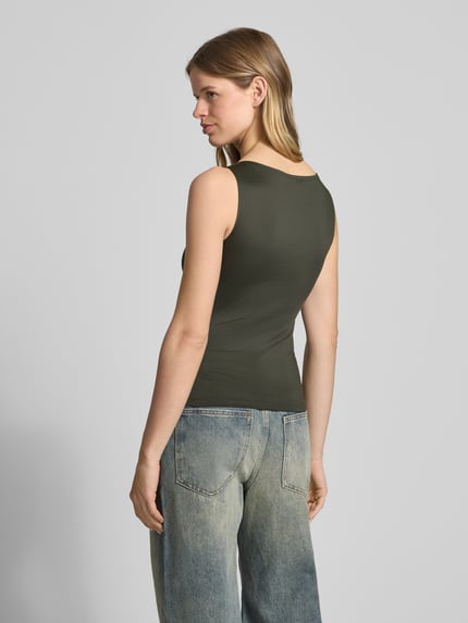 Weekday Tanktop mit U-Boot-Ausschnitt Modell 'Annie' Khaki 5