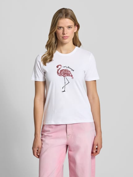 ONLY Regular Fit T-Shirt aus reiner Baumwolle Modell 'KITA' Weiss 4
