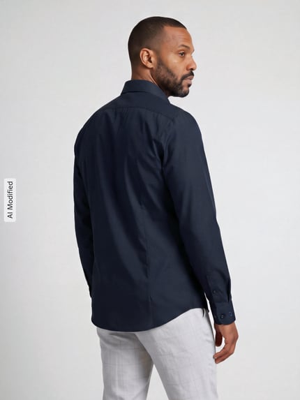 OLYMP Level 5 Slim Fit Businesshemd mit Kentkragen Marine 5