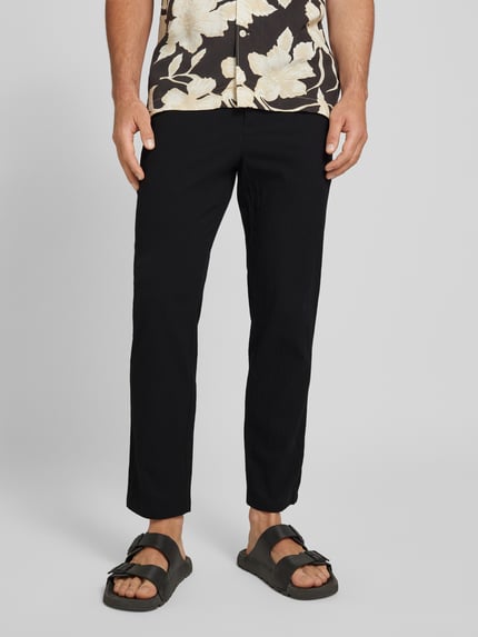 MANGO Slim Fit Anzughose mit Eingrifftaschen Modell 'datura' Black 4