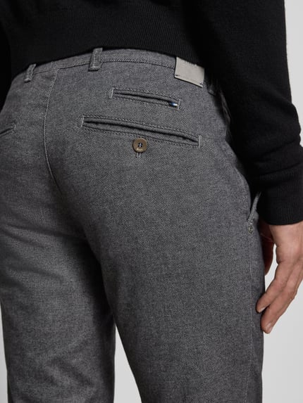 Brax Slim Fit Hose mit Gesäßtaschen Modell 'Fabio' Silber 3