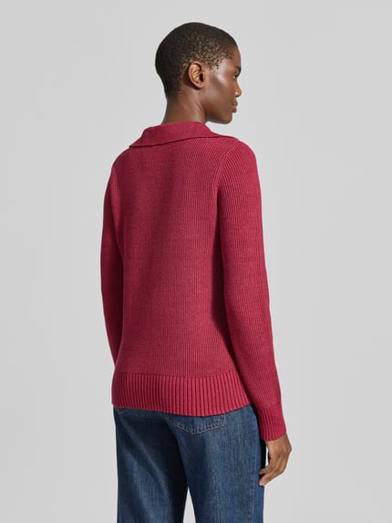 Christian Berg Woman Sim Fit Pullover aus Viskose-Mix Dunkelrot Melange 5