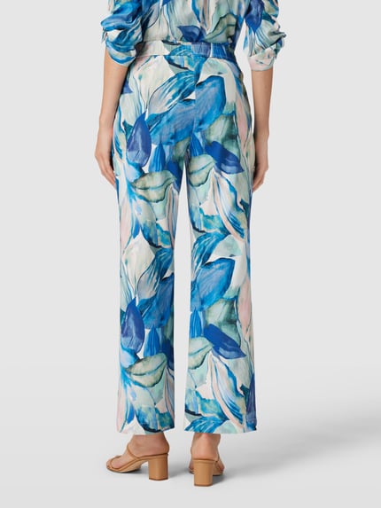 TONI Straight Leg Stoffhose mit Leinen-Anteil Modell 'Summer' Blau 5