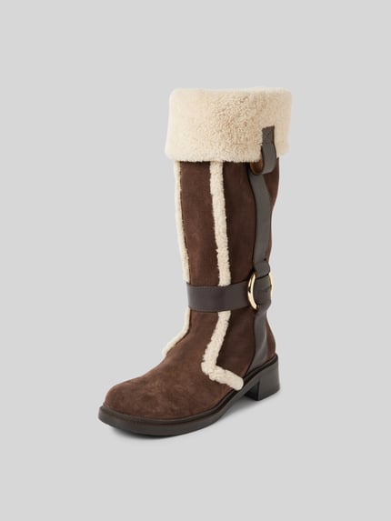 See by Chloé Laars met teddybont-garnering Donkerbruin - 2