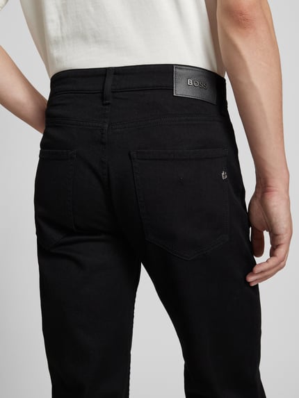 BOSS Regular fit jeans in 5-pocketmodel, model 'Re.Maine' Zwart - 3