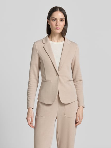 ICHI Slim Fit Blazer mit Paspeltaschen Modell 'KATE PIQUE' Sand 4