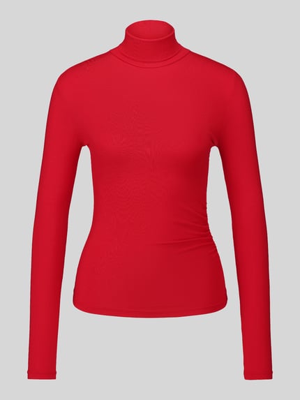 Jake*s Casual Slim Fit Langarmshirt aus Modal-Mix Kirsche 2