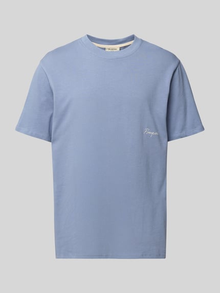 POMPEII BRAND T-Shirt mit Logo-Print Modell 'ADMISSION LETTER MARENGO' Hellblau 2