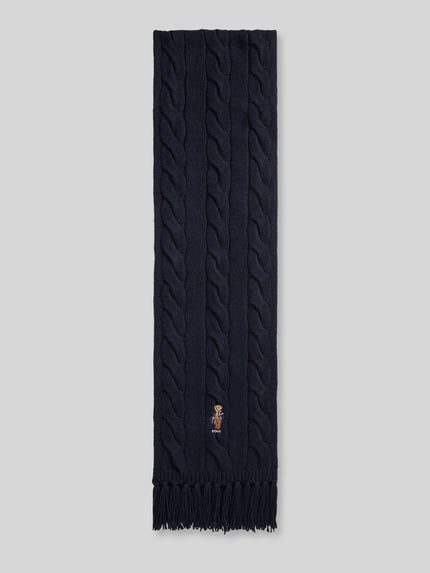 Polo Ralph Lauren Schal aus Woll-Mix mit Polo-BEAR-Motiv Marine 3