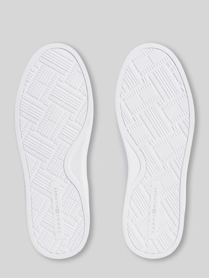Tommy Hilfiger Sneaker aus echtem Leder mit Logo-Detail Weiss 3