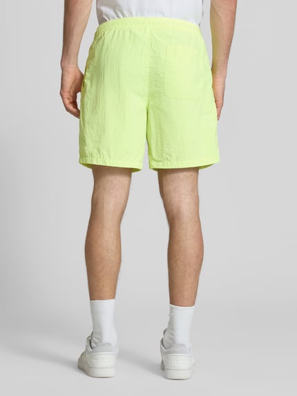 Tommy Jeans regular fit sportshorts met tunnelkoord Neongeel gemêleerd - 5