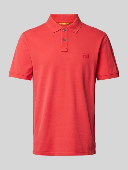 camel active Regular Fit Poloshirt mit Logo-Stitching Koralle 2
