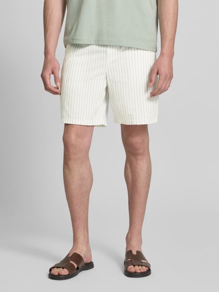 Selected Regular Fit Shorts aus reiner Baumwolle Modell 'STUART' Offwhite 4