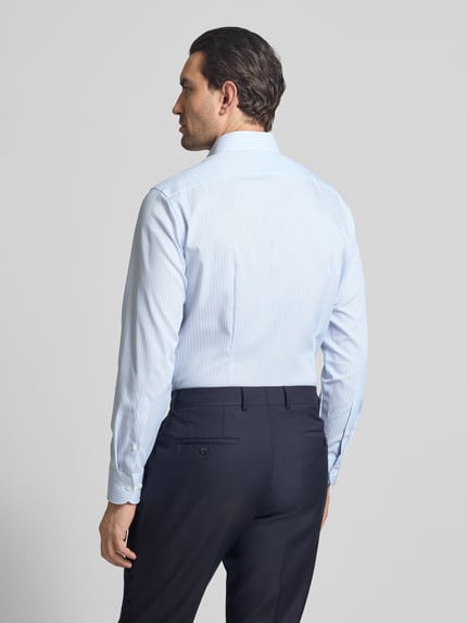 OLYMP Regular fit zakelijk hemd met kentkraag Bleu - 5