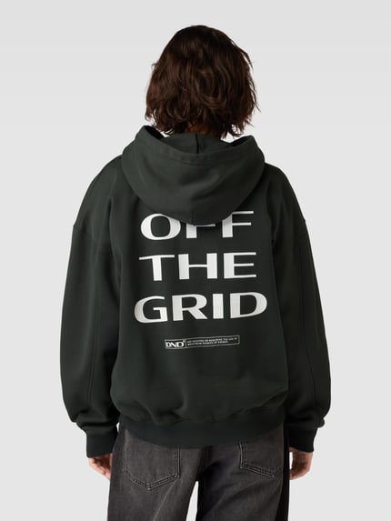PEGADOR Oversized hoodie met kangoeroezak, model 'NAVISK' Olijfgroen - 5