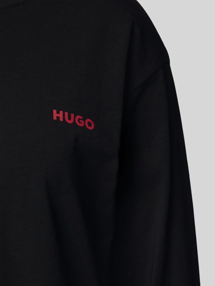 HUGO Regular fit pyjamabovendeel van katoenmix, model 'HUGO ID' Zwart - 2