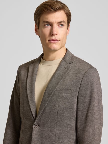 Selected Slim Fit Anzugsakko mit Viskose-Anteil Hellbraun 3