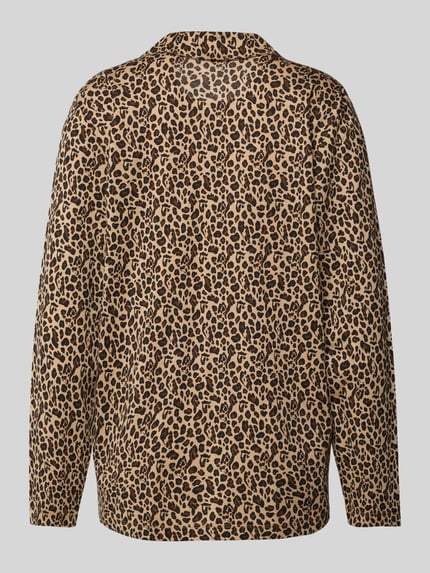 s.Oliver RED LABEL Góra od piżamy o kroju regular fit z mieszanki bawełny i wiskozy model ‘LEO LOVE’ Czarny 3