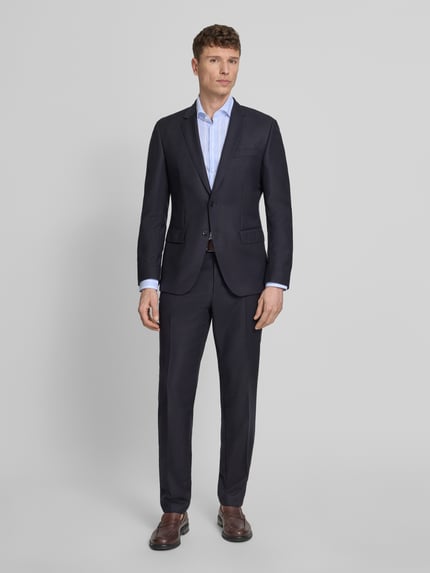 Seidensticker slim fit zakelijk hemd van katoen met kentkraag Bleu - 1
