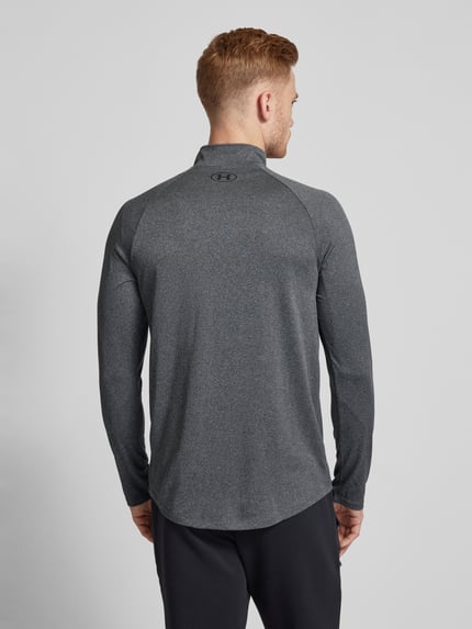Under Armour Bluzka z wiskozy z długim rękawem i zapinanym kołnierzem Antracytowy 5