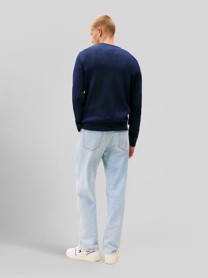 Tommy Jeans Regular Fit Pullover aus reiner Baumwolle Dunkelblau 5