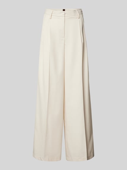 Stefanel Stoffhose mit französischen Eingrifftaschen Modell 'SLOUCHY' Offwhite 2
