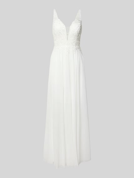 Mascara Brautkleid mit Spitzenbesatz Ecru 2