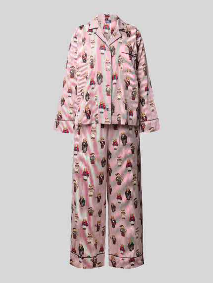 Polo Ralph Lauren Regular Fit Pyjama-Set mit Polo-Bear-Motiv Rot 1