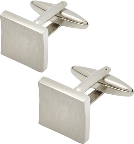 Lindenmann Manschettenknöpfe mit matter Oberfläche Silber 3