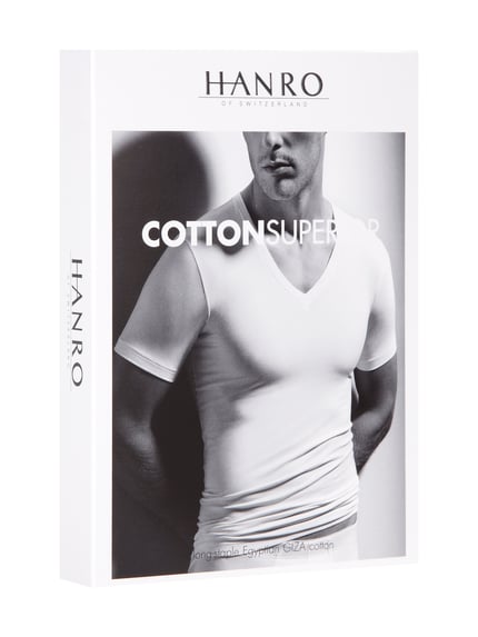 HANRO T-shirt met V-hals Zwart - 2
