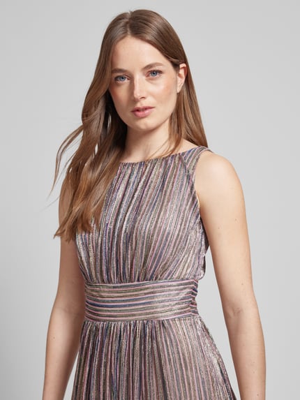 SWING Cocktailkleid mit gelegten Falten Silber 3