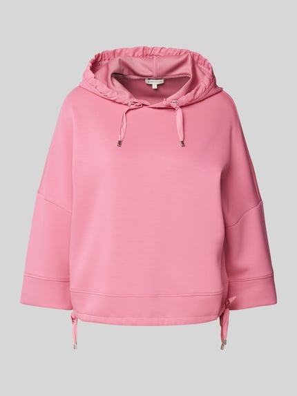 Tom Tailor Korte hoodie in scuba met3/4-mouwen Felroze - 2