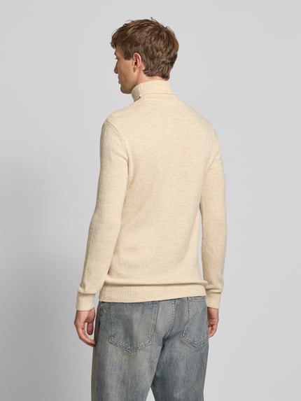 Blend Gebreide coltrui, model 'BRANKO' Beige gemêleerd - 5