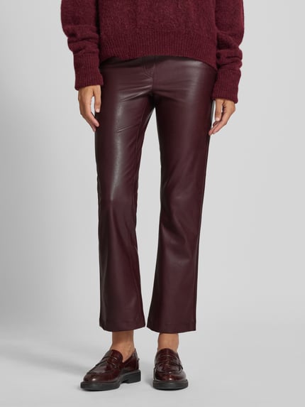 CAMBIO Bootcut Hose in Leder-Optik Modell 'FELICE' Bordeaux 4