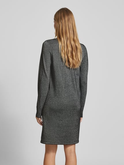 VERO MODA Strickkleid mit Effektgarn Modell 'HAPPYSHINE' Metallic Black 5