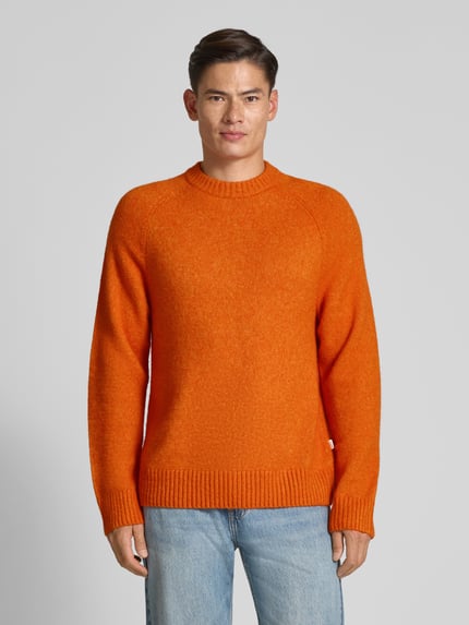 Les Deux Pullover mit Woll-Anteil Modell 'Gilbert' Orange 4