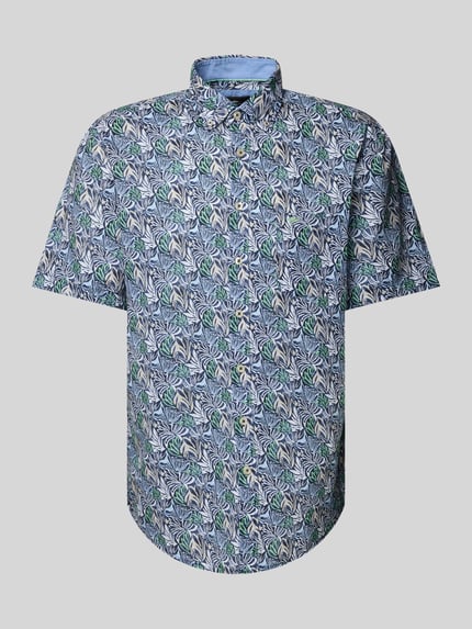 Fynch-Hatton Regular Fit Freizeithemd mit Button-Down-Kragen Marine 2