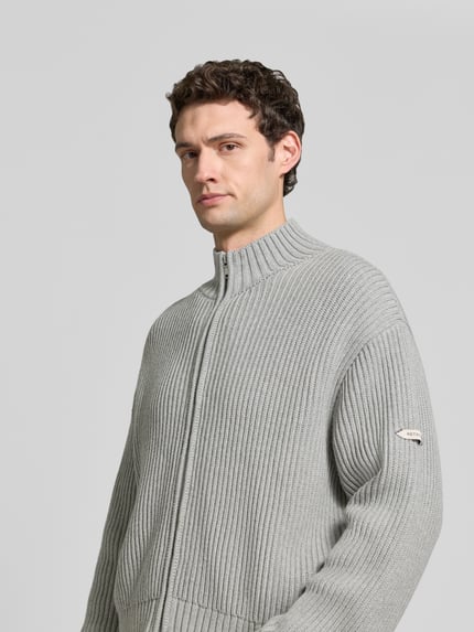 RETERNITY Relaxed Fit Strickjacke aus reiner Baumwolle Modell 'L’ATELIER' Hellgrau 3
