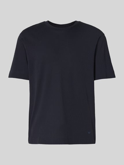 Emporio Armani T-Shirt mit Logo-Stitching und Rundhalsausschnitt Marine 2