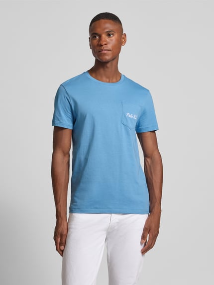 Polo Ralph Lauren T-Shirt mit Brusttasche Hellblau 4