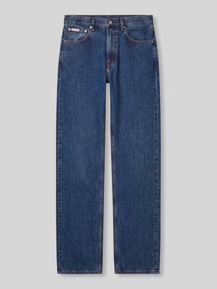 Calvin Klein Jeans Jeans o kroju straight fit z czystej bawełny w fasonie 5-kieszeniowym Jeansowy niebieski 2