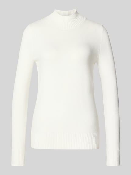 Christian Berg Woman Regular Fit Strickpullover mit Stehkragen Offwhite 1