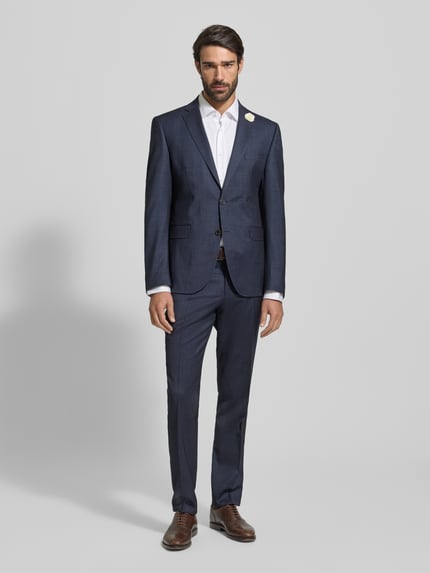 CG – CLUB of GENTS Slim Fit 2-Knopf-Sakko mit Zier-Detail Marine 1