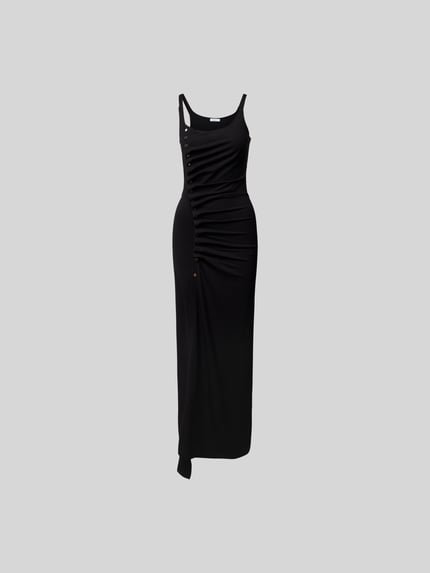 Rabanne Maxi-jurk met knoopsluiting Zwart - 2