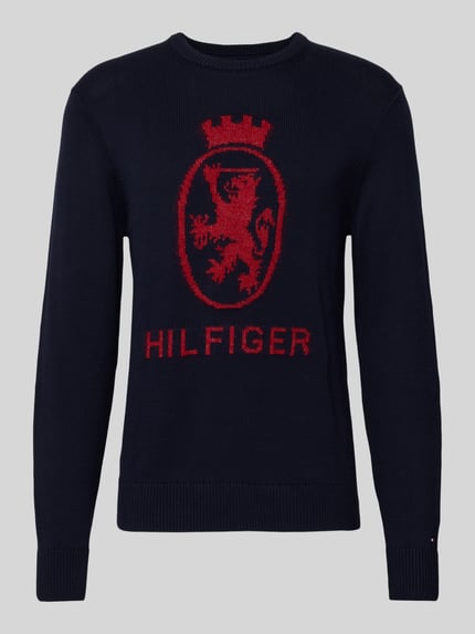 Tommy Hilfiger Regular fit gebreide pullover van zuiver katoen Marineblauw - 2