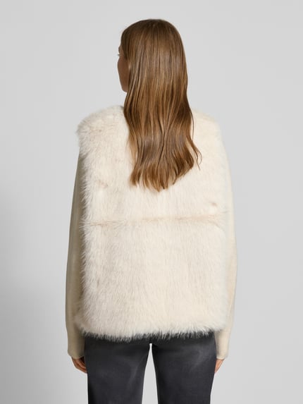 VILA Gilet van imitatiebont, model 'REMY' Offwhite - 5